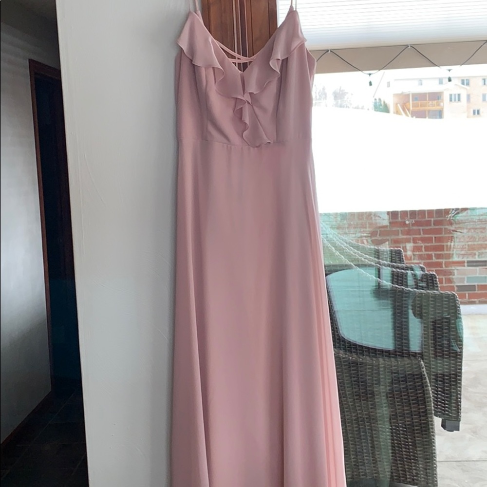 Bill Levkoff frost rose bridesmaid dress